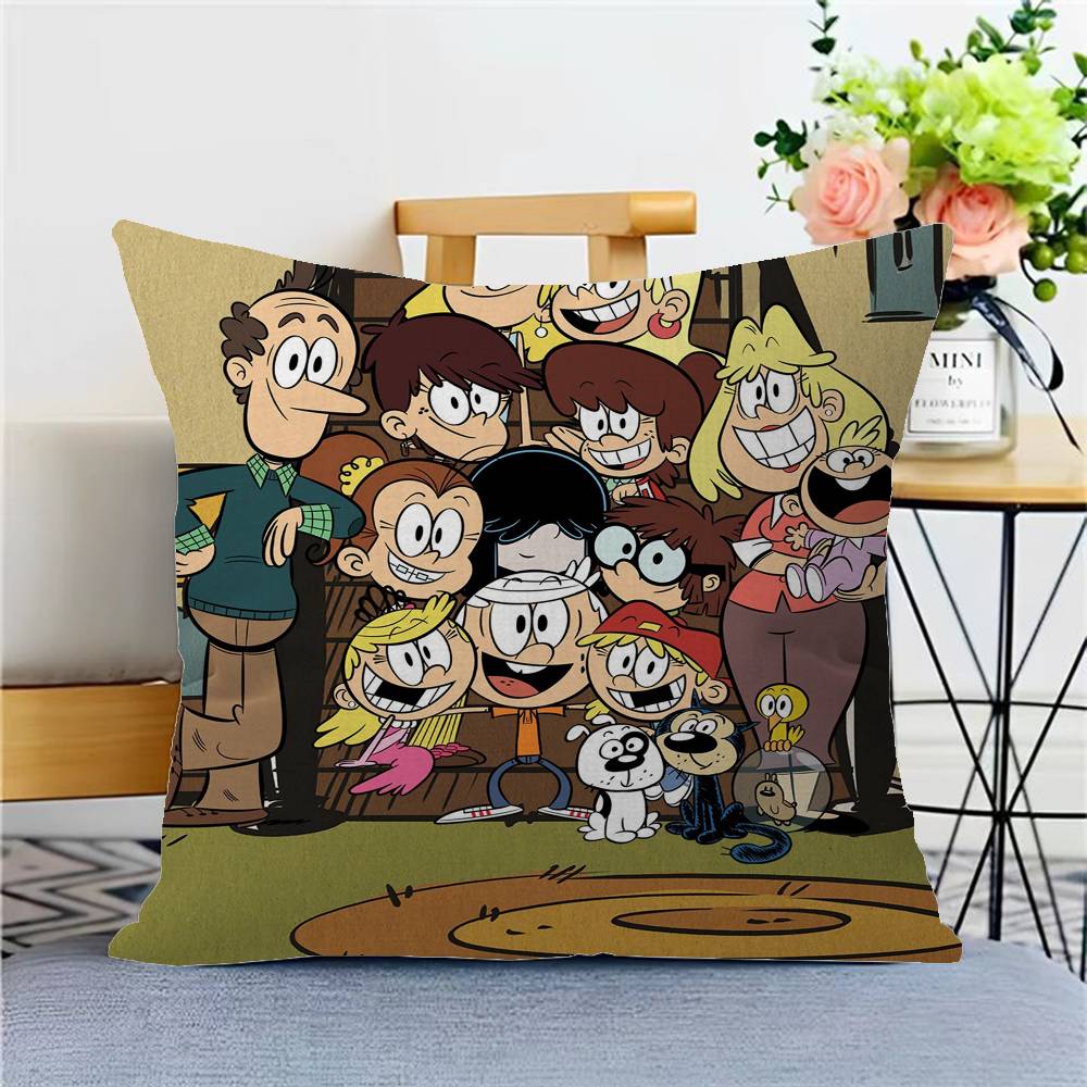 

Cartoon The L-Loud H-House 45*45cm Cushion Cover Pillow Cover Decor Pillowcase Home Pillowcase for Couch Pillow 26x26Inch