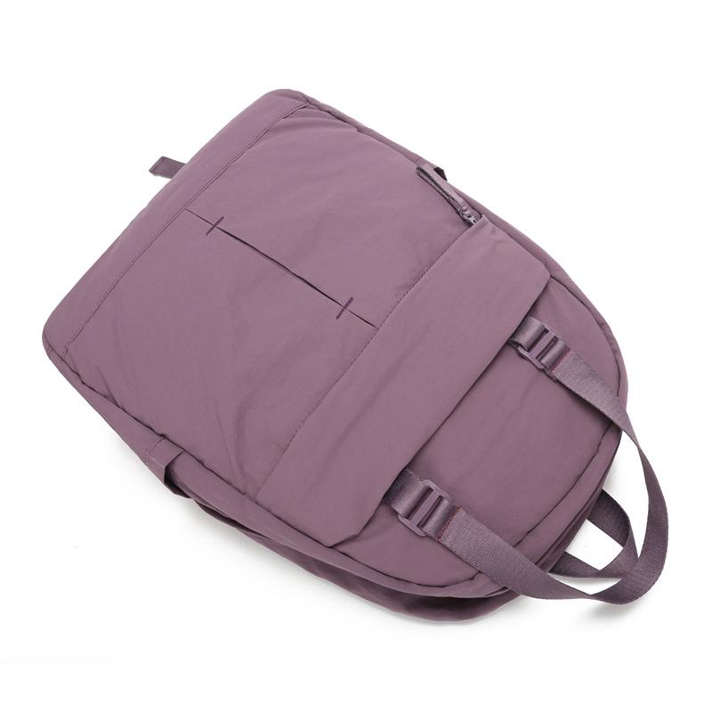 Men Solid Color Backpack Women's Large Capacity Lightweight Backpack Student Travel Bag
