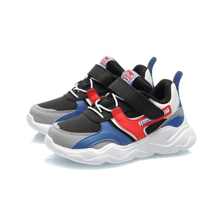 Li Ning Comfortable Daily Non-Slip Shock Absorbing Wear-Resistant Casual Shoes Kids Sneakers Blue Black YKNQ076-15