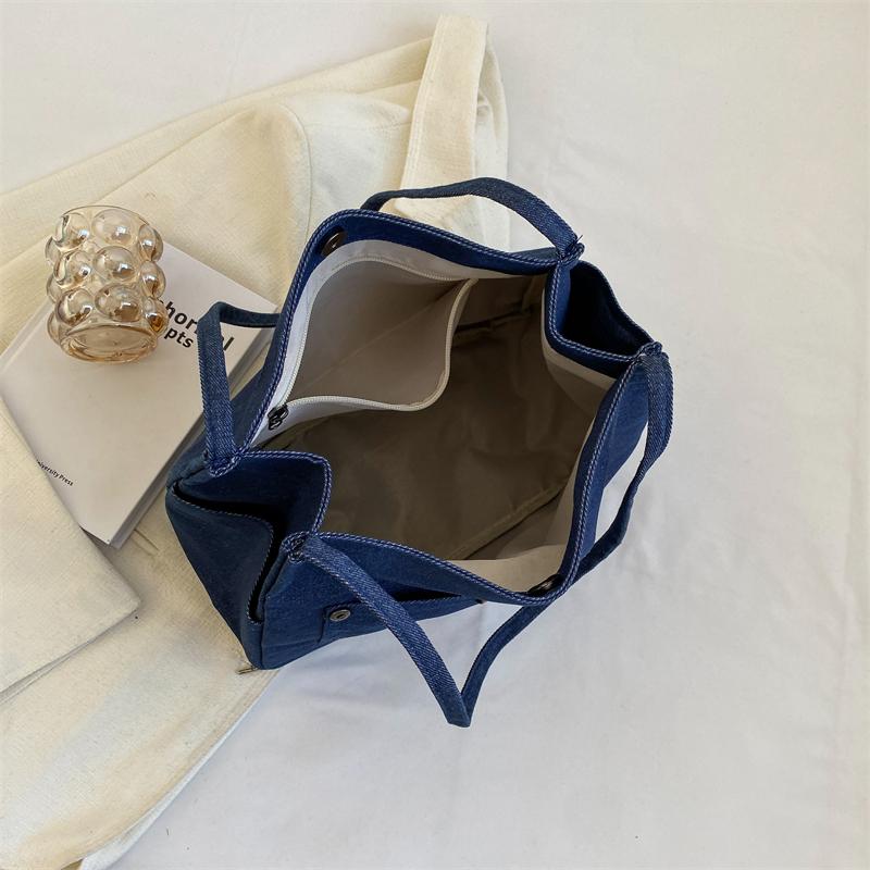 Yeni Kadın Hafif Denim Su Geçirmez Tote Çanta Seyahat Çanta Büyük Rahat Omuz Çantaları