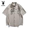PLAYBOY New Chinese Style Men's Short Sleeve Shirt