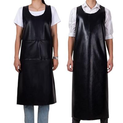 Oil-proof Kitchen Apron PU Leather Cooking Work Clothes Durable Work Smock  Dog Grooming