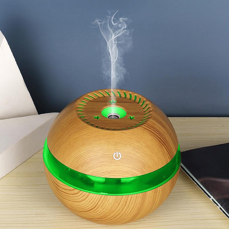 Creative USB Fog & Wood Grain Aromatherapy Humidifier with Custom Logo Option