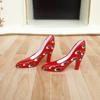 3 Pairs 1/12 Scale Dollhouse Mini Hand Drawn Shoes Miniature High Heels Shoe Decoration For Doll Diy Accessories Toys