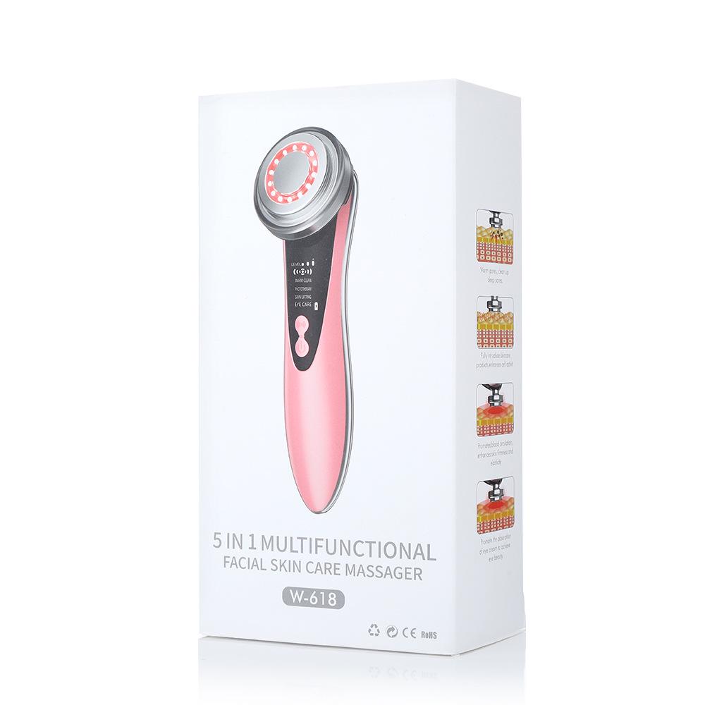 Red & Blue Light Beauty Device: Hot Compress Massager and Skin Rejuvenator