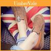 Elegant Women Round Toe Casual Pattern Flats With Wide Shallow Tendon Sole