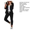 Completo da Donna 2 Pezzi Giacca Blazer Manica Lunga Aperta sul Davanti e Pantaloni a Sigaretta Set Business Abiti Casual da Ufficio Formali