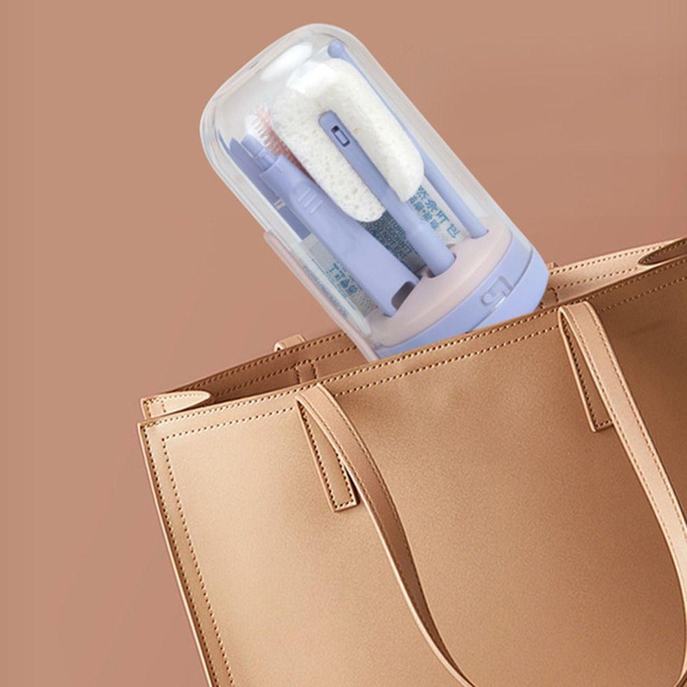 Vertical Drying Rack 7 in 1 Bottle Brush Kit Foldable Baby Bottle Cleaner  Travel Use