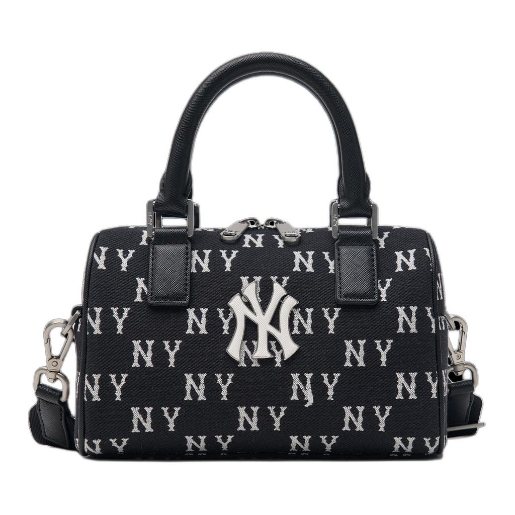 New MLB New York Yankees Artificial Leather Boston Bag, Shoulder Bag, Crossbody Bag, Handbag Regular Unisex Black 3ABWS014N-50BKS