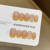 10 Pcs White French Handmade Short Square Press On Nails Simple Artificial False Nail Tips