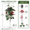 Fake Flowers Christmas Ornament Artificial Floral Decor Festive Bunches Christmas Decorations  Home