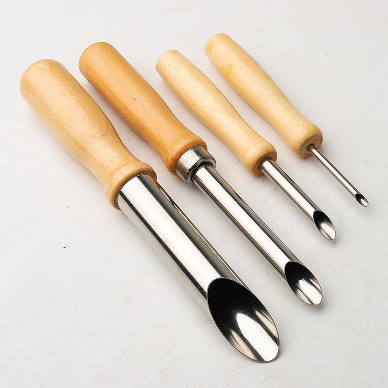 Pottery Clay Tools: Set of 4 Round Hole Punches for Polymer Clay and Art Sculpting