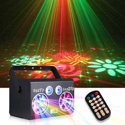 RGB DJ Disco Party Lights with Voice-Controlled and DMX512 Laser Projector Light Perfect for Family Parties,Wedding, Birthday,Music Performance Light