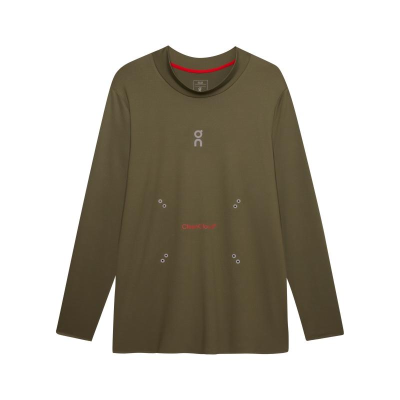 On Running x Pleasures x The Loop Long Sleeved T-Shirt  Olive  Men s 1MF10360153 M