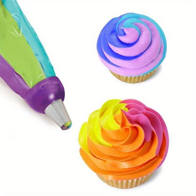 1pc Baking Cake, 3 Holes 3 Color Cream Piping Bag Converter Three Color Piping Mouth Converter DIY Decoration
