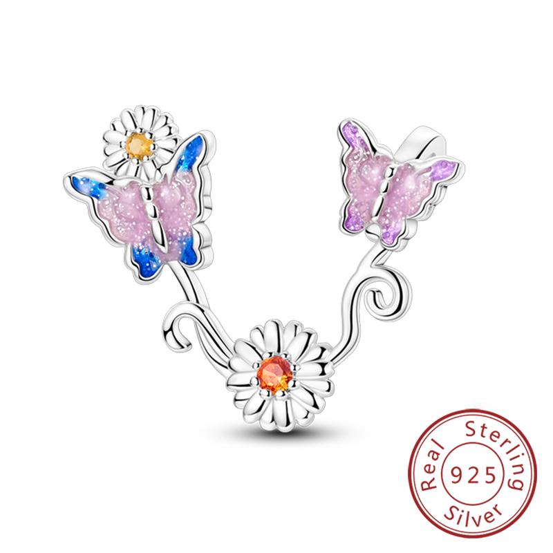 Original Charms Beads Pendan Copper Firefly Bee Butterfly Hummingbird Charm For Bracelets Charm Women Jewelry Gift