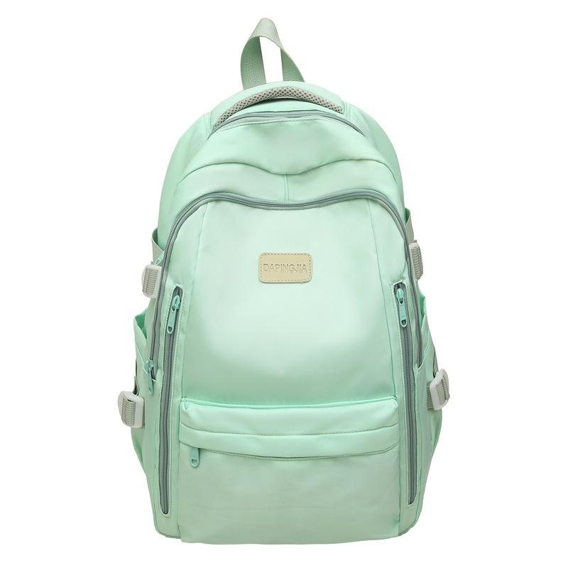 

Школьный рюкзак для кампуса, студенческий рюкзак для женщин, однотонный рюкзак зелёный