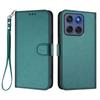 Applicable To Motorola G37 Power Leather Pattern Solid Color Business Hand Rope Leather Case EDGE 2026 Three Card Flip