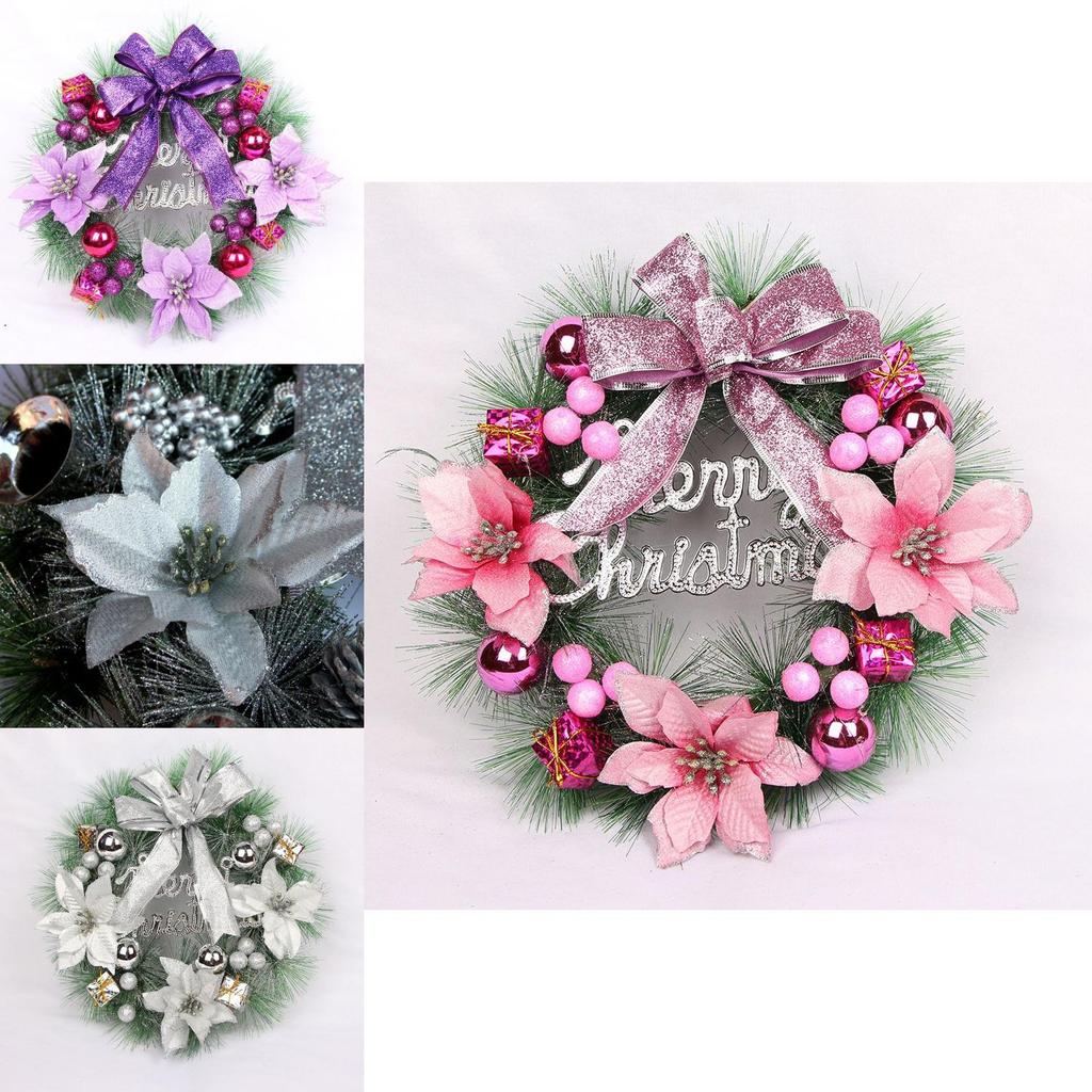 Luxurious Pvc Christmas Wreath For Front Door Elegant Xmas Party Garland Decor
