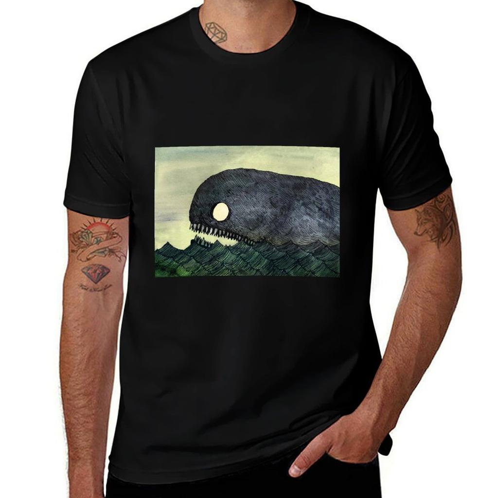 Monstrous Whale Tshirt Basic Solid Tee For Daily Use Tshirt