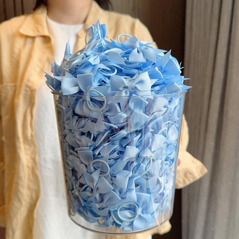 5/10/20Pcs Mini Solid Bows Elastic Hair Bands Kids Girls Small Rubber Band Hair Rope Ponytail Holder Headwear Hair Accessories