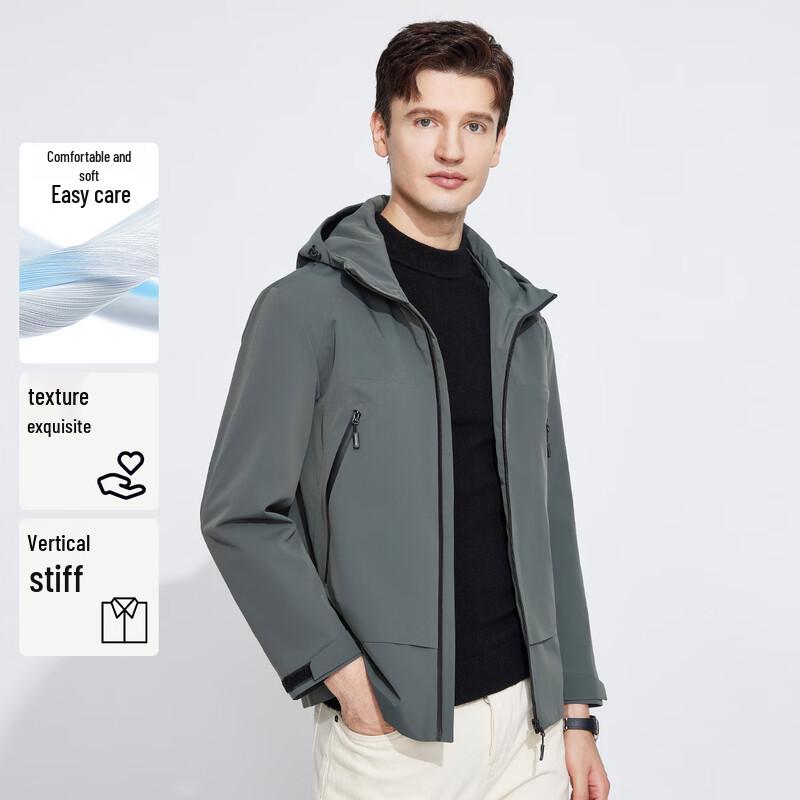 Langdeng Men's Hooded Casual Jacket