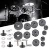 23Pcs Drum Felt Pad Cymbal Kit Non Slip with Base Wing Nuts Washer Percussion Accessories