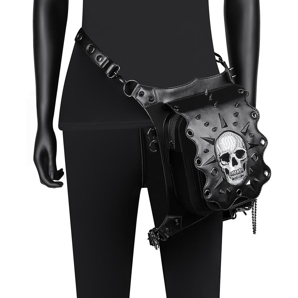 

New Halloween European and American Punk Skeleton Women s Shoulder Crossbody Bag, Outdoor Travel Chain Bag чёрный