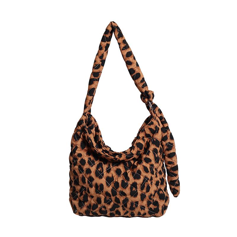 Сумка через плечо с леопардовым принтом, женская сумка через плечо, большая вместимость, сумка подмышкой