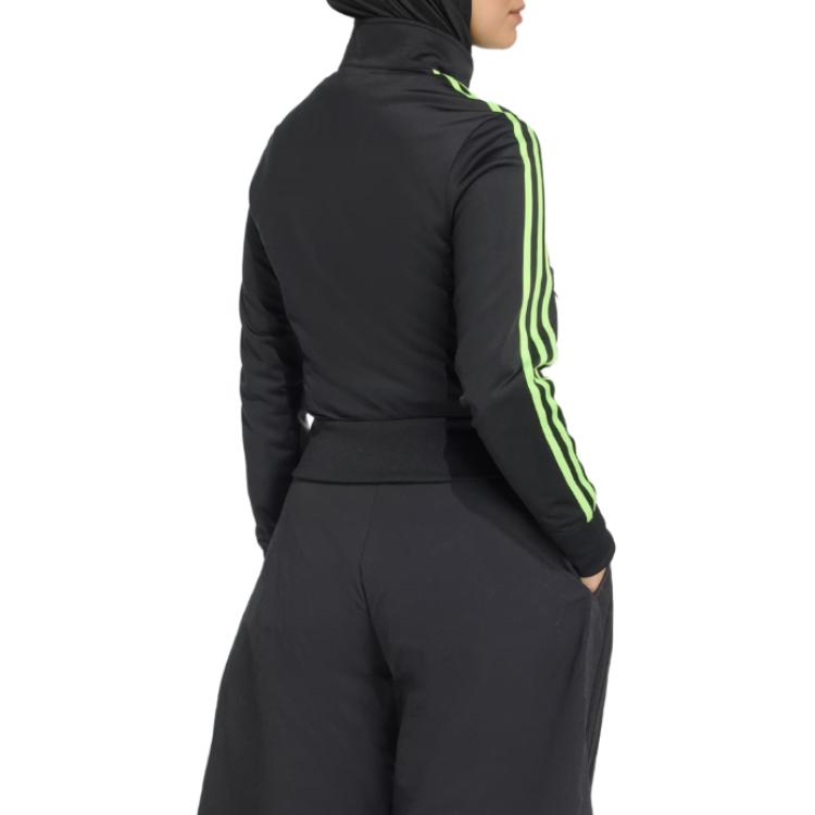 adidas Originals Adicolor Classics Firebird Track Striped Logo Zip-Up Stand Collar Short Sleeve Jacket Women Jackets JX7868