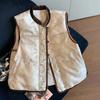 Vest for Women Versatile Sleeveless Lined Vest Casual Retro Loose Sleeveless Blazer Vest Top