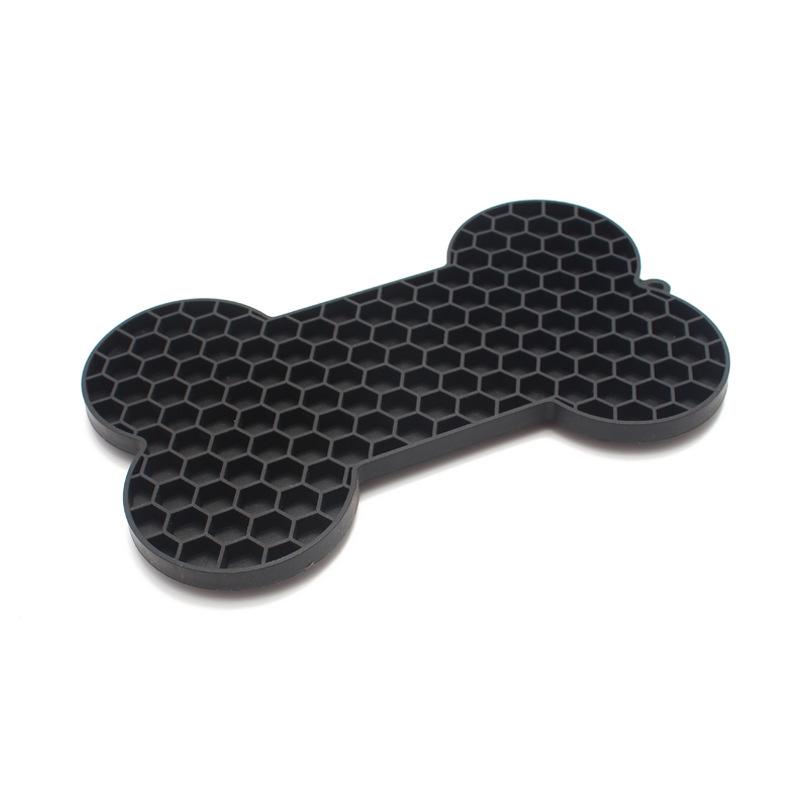 Bone Silicone Licking Mat Dog Slow Feeder