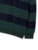 THE GREEN LAB Striped Rugby Collar Sweatshirt [Green/Navy]