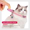 Heart Bling Cat Collar with Safety Belt and Bell Adjustable 8-13 Inches for Kitten,Personalized Cat Collar with QR Code Smart ID Tag, Pet Name and