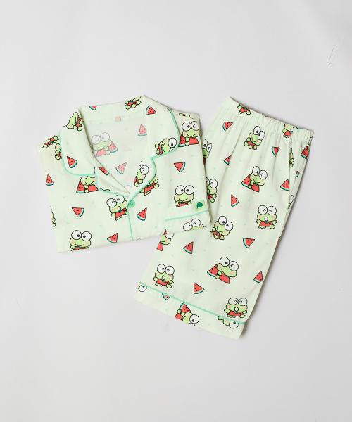 

[Spao] Пижама с коротким рукавом с персонажами Sanrio, зеленая SPPPG25U01 [Доставка из Кореи] 100% Оригинал Green - S