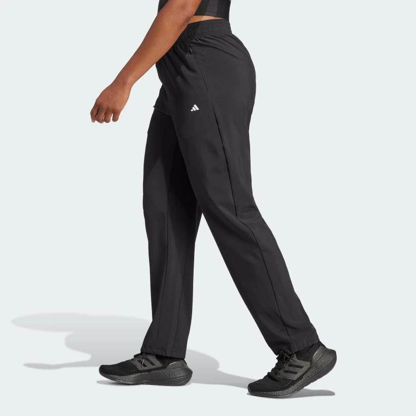 Adidas Training Pants With Solid Color Logo Women Bottoms Black IL6984