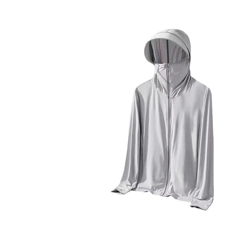 Men's Summer UV Protection Ice Silk Jacket - Ultra-Thin, Breathable, Ideal for Outdoor Fishing.