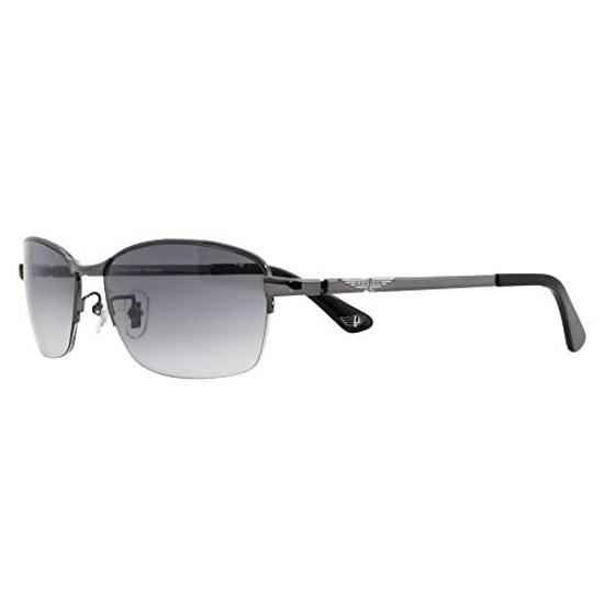 Police Datte Glasses Sunglasses SPLG37J Model Mens Square Half-Rim Nylon