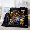 Messi Customize Text Blanket Gift Personalized Blanket Comfortable Throw For Sofa Bedding Living Room Chair Four Seasons Multipurpose