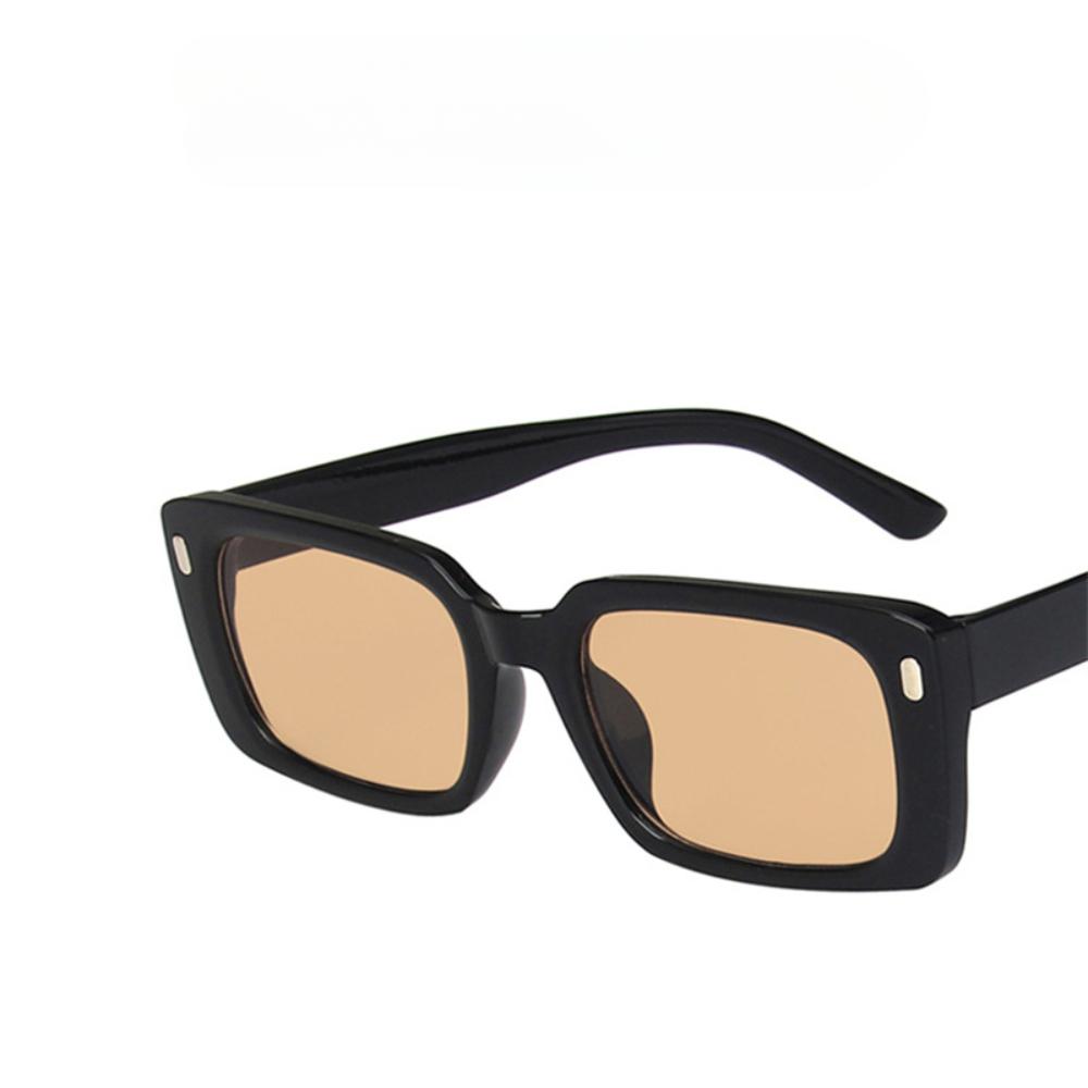 Kwadratowe duże oprawki damskie okulary przeciwsłoneczne moda luksusowe Retro Oversize klasyczne okulary przeciwsłoneczne w stylu hip-hop UV400 nit projekt żółte soczewki