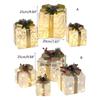 1Set LED Lighted Gift Boxes for Festive Decorations, Powered by Main, LED Lights
