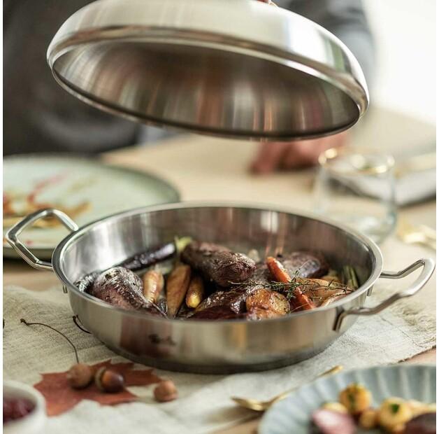 Сковорода для сервировки с высокой крышкой Fissler original-profi collection 28 см (084-388-28-000/0)