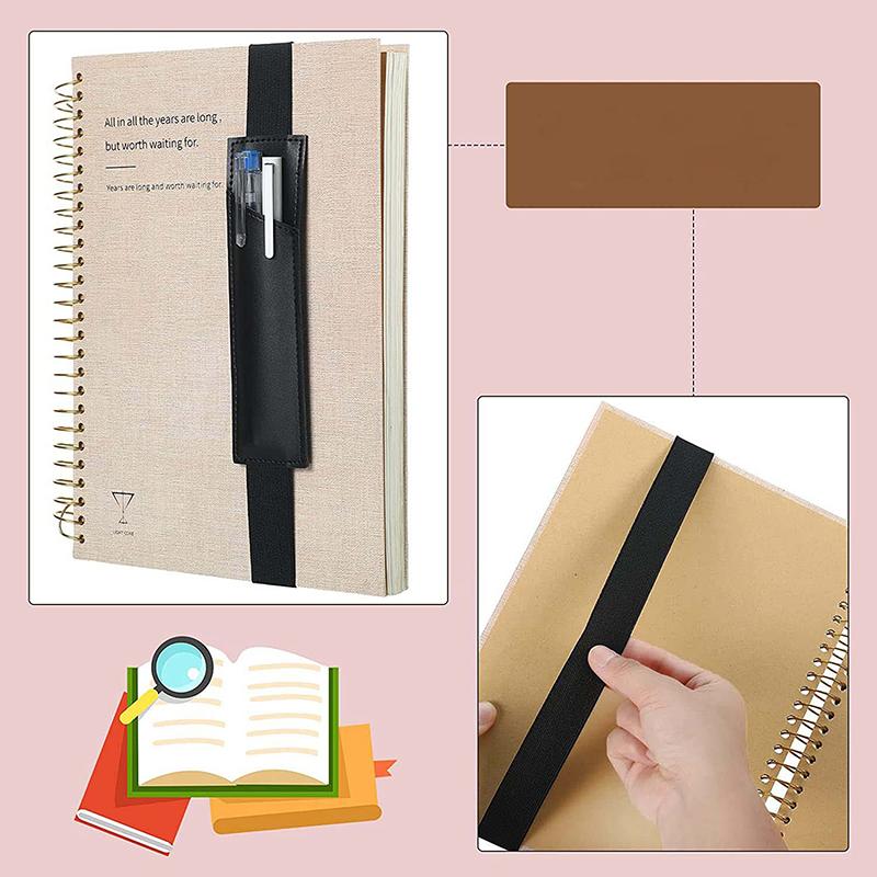 Adjustable Elastic Band Pen Clip Creative Business Notebook Pen Holder