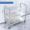 Jingduzhixing Thickened Stainless Steel 3-Tier Dining Cart