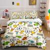 Soccer Sports Pattern Print Bedding Duvet Cover Set  (1*Duvet Cover 2*Pillowcases, Without Duvet Insert)