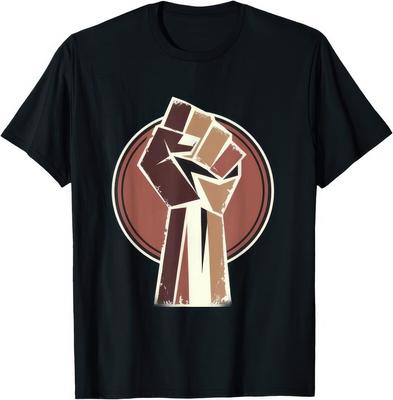 Black History Power Hand Faust Motivation BLM BHM Einheit T-Shirt