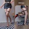 Black Open-Crotch Fishnet Stockings - No Need To Remove, Sleek and Sexy One-Piece, Perfect for a Seductive Night In.