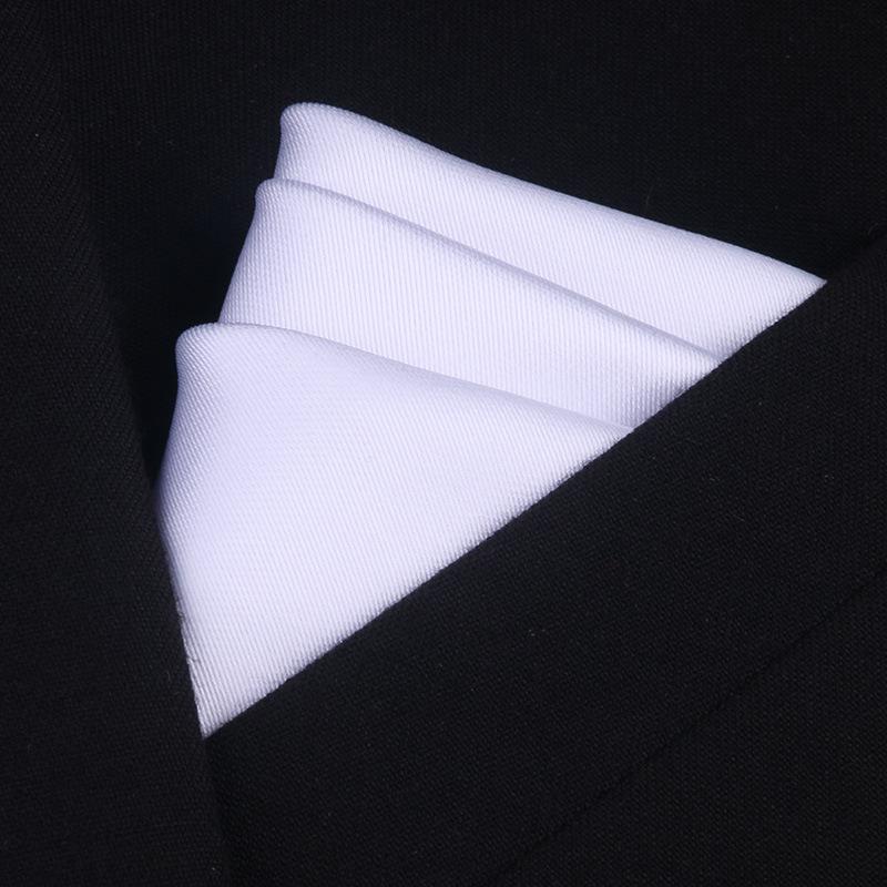 Herren Anzugtaschentuch Quadratisches Tuch Herrenhemd Taschentuch Schal Kleid Anzug Brusttuch Seidentuch Brusttuch Klein Weiß