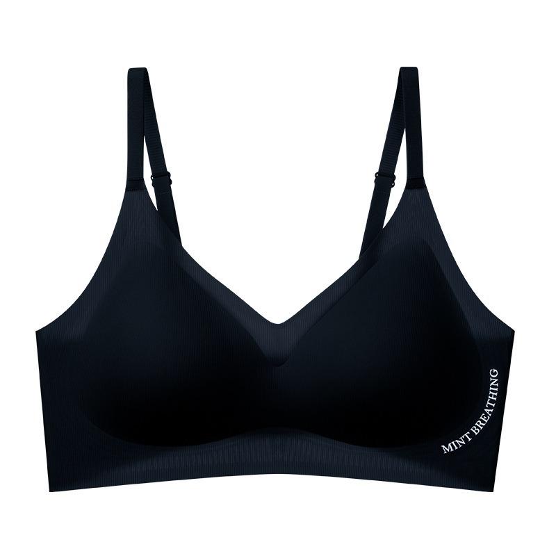 Women Seamless Wireless Comfortable Gathering Anti Sagging Breathable Bra