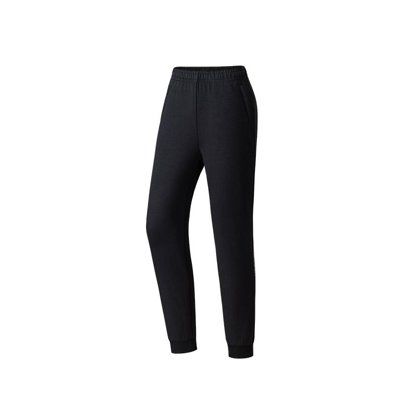 Anta Training Series Solid Color Breathable Casual Simple Cuffed Mid-Waist Knitted Sports Pants Women pants 162537304-2